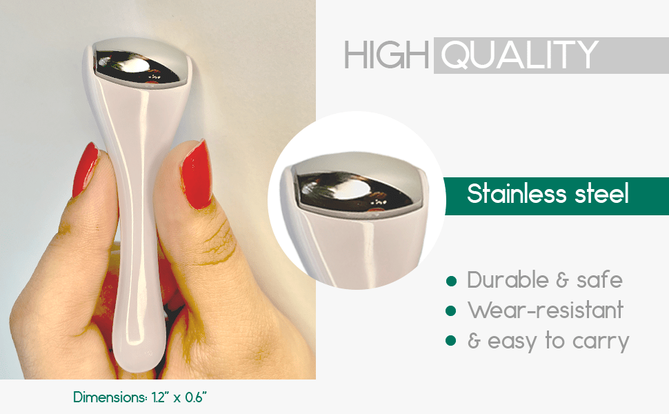Pure Elegance | Eye & Face Ice Roller | Stainless Steel Massager for Skin