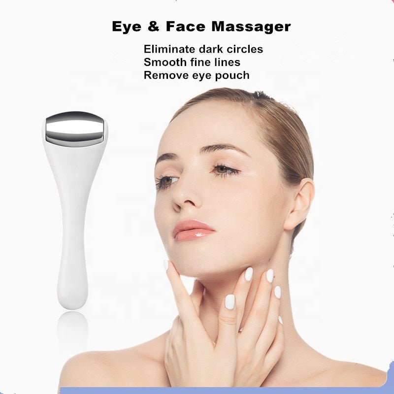 Pure Elegance | Eye & Face Ice Roller | Stainless Steel Massager for Skin