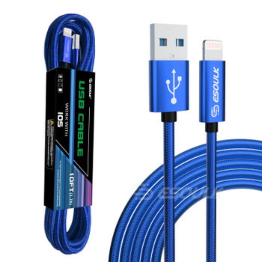 Pure Elegance | 10FT iPhone Charging Cable | Fast 1.7A Lightning Cable