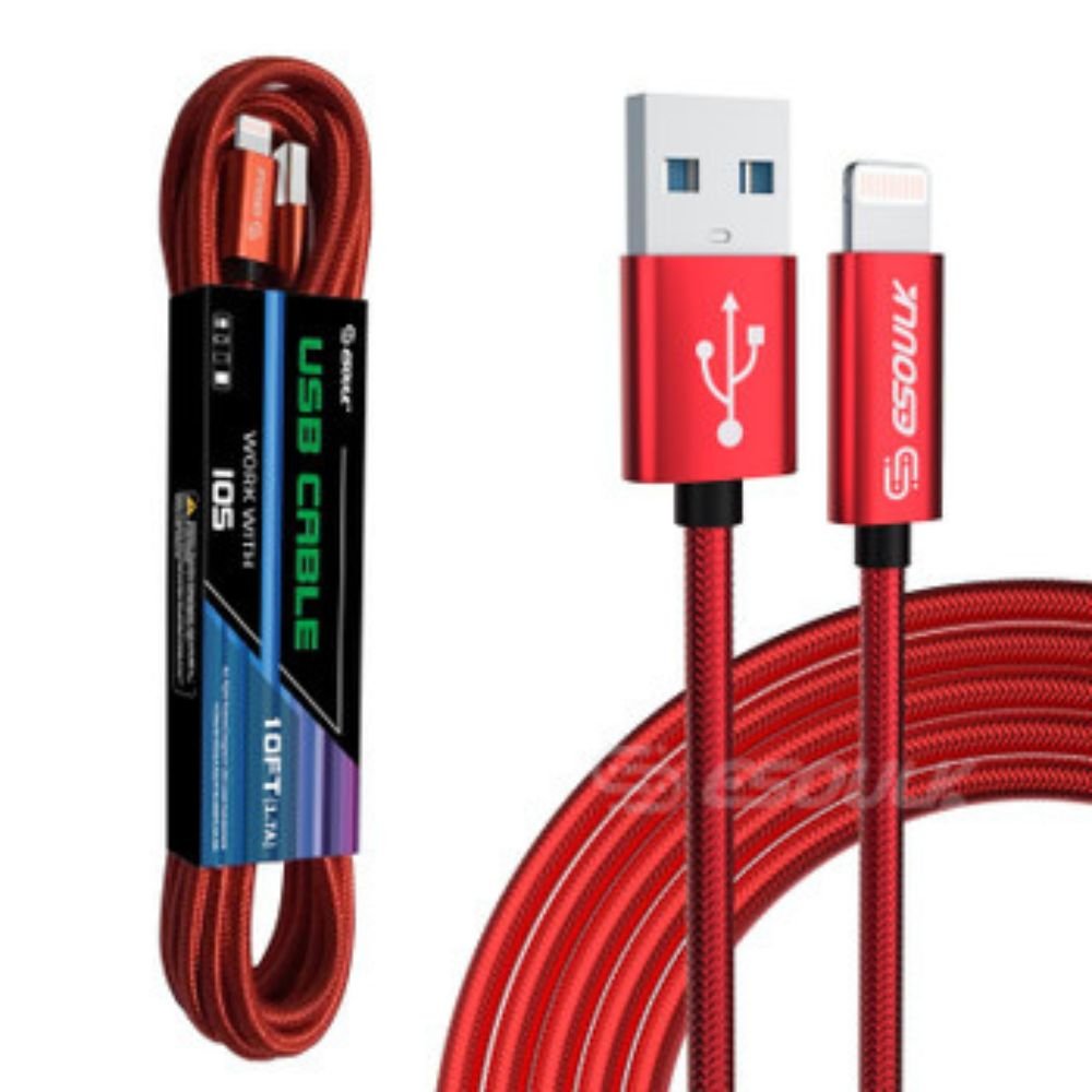 Pure Elegance | 10FT iPhone Charging Cable | Fast 1.7A Lightning Cable