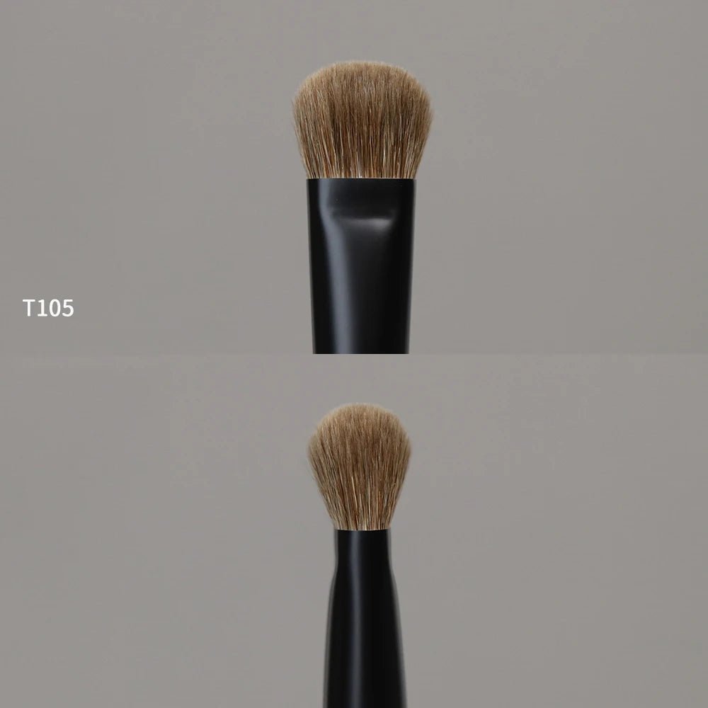 Pure Elegance | T105 Professional Handmade Makeup Brushes Natural Goat Hair Concealer Small Foundation Brush Ebony Wood Handle Make Up Brush