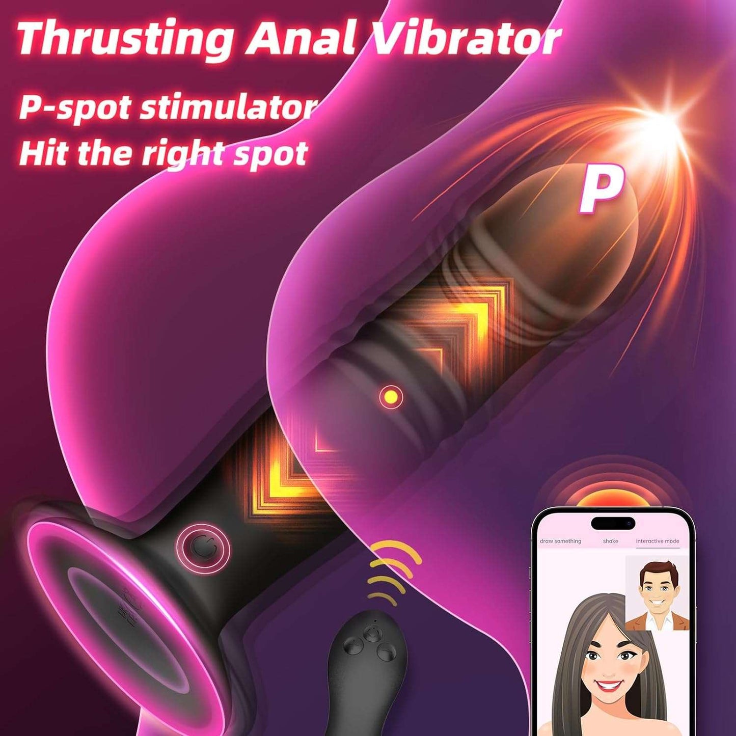 Pure Elegance | Thrusting Anal Plug Dildo Vibrator