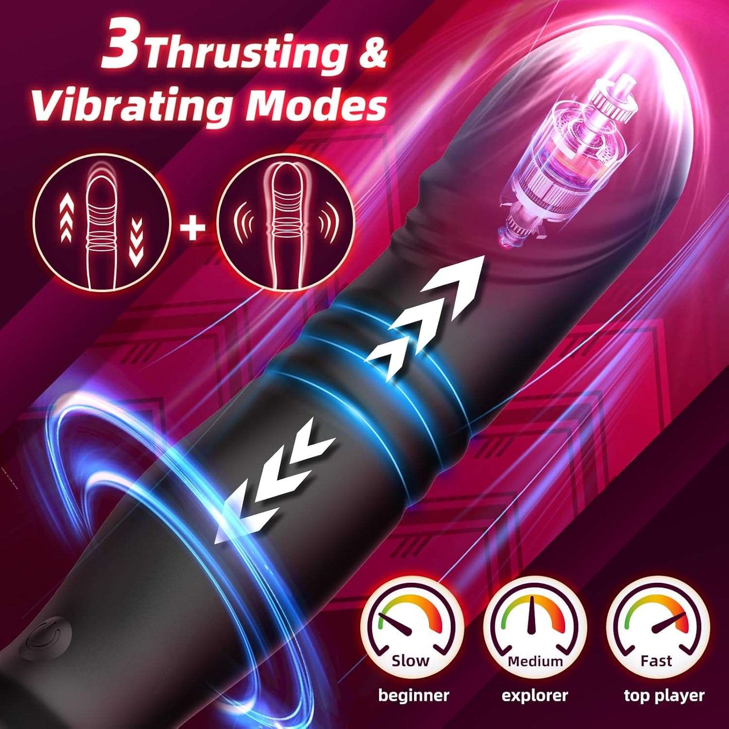 Pure Elegance | Thrusting Anal Plug Dildo Vibrator