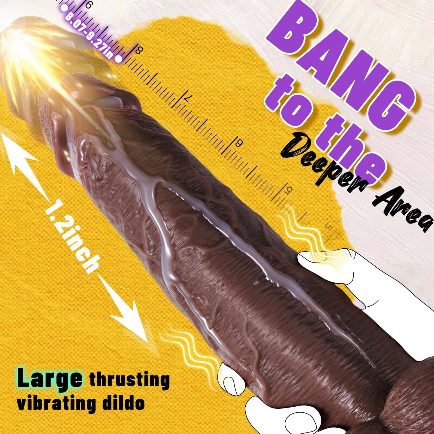 Pure Elegance | TitanCore 10.43" Thrusting Dildo Vibrator