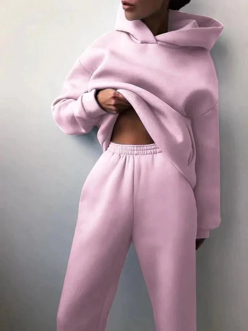 Pure Elegance | Two-Piece Tracksuit Set Pink