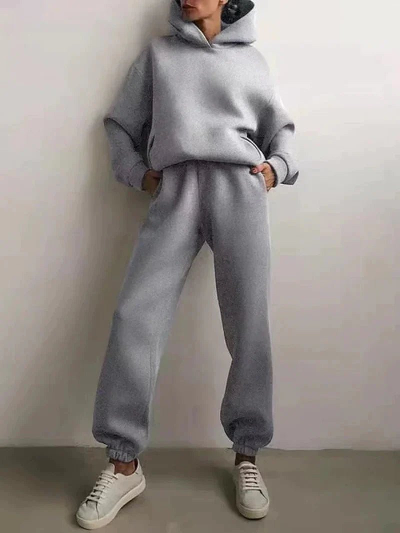 Pure Elegance | Two-Piece Tracksuit Set Grey