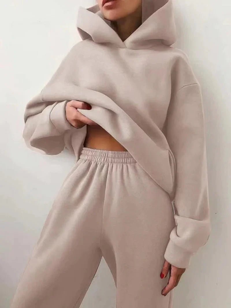 Pure Elegance | Two-Piece Tracksuit Set Beige