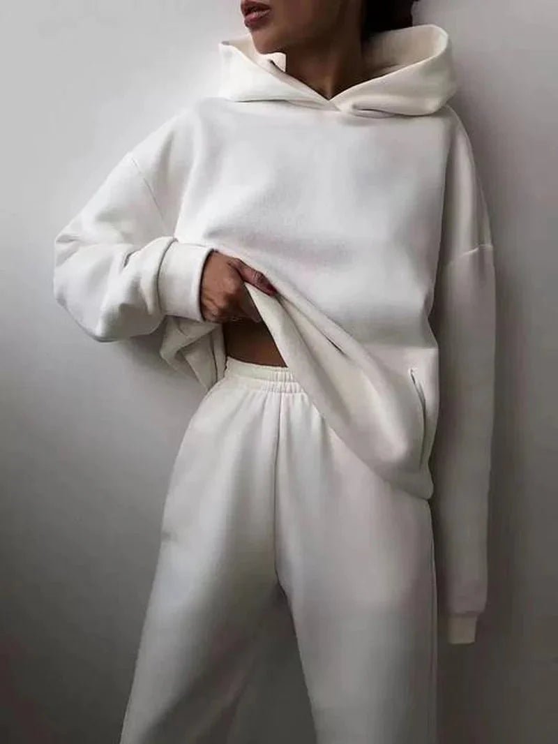 Pure Elegance | Two-Piece Tracksuit Set White