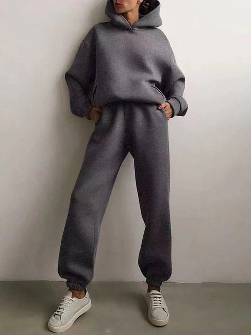 Pure Elegance | Two-Piece Tracksuit Set Dark Gray
