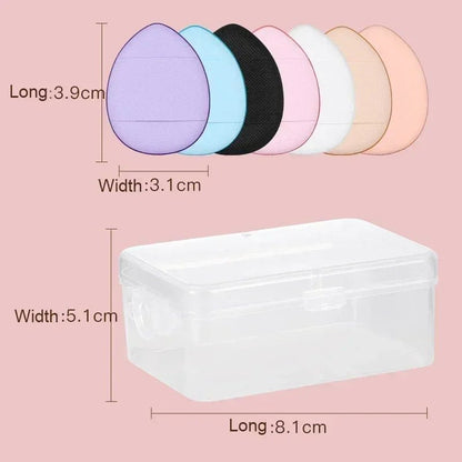 Pure Elegance | 10Pcs Mini Finger Puff Foundation Small Air Cushion Powder Sponge Face Concealer BB Cream Cosmetic Applicator Makeup Tools