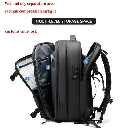 Pure Elegance | 17 Inch Laptop Travel Backpack | Vacuum Compression & Anti-Theft