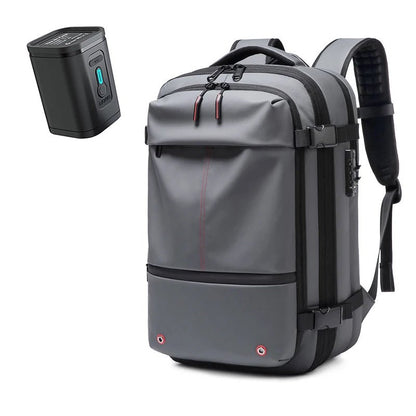 Pure Elegance | 17 Inch Laptop Travel Backpack | Vacuum Compression & Anti-Theft grey-Pumps