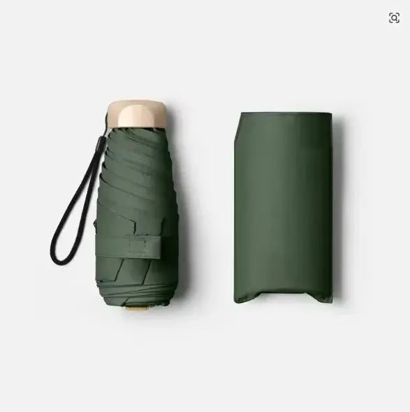 Pure Elegance | 1Pc 55% Off Mini Sun Umbrella Pocket Rain Umbrella Vinyl Folding UV Ultraviolet Protection Sun Shade Pocket Parasol Capsule