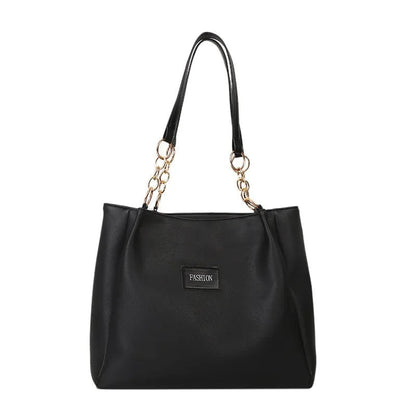 Pure Elegance | 1PC Atmospheric Commuting Fashion Popular Handbag Summer Trend New Student Make-up Class Bag Simple Casual Shoulder Tote Bag Black