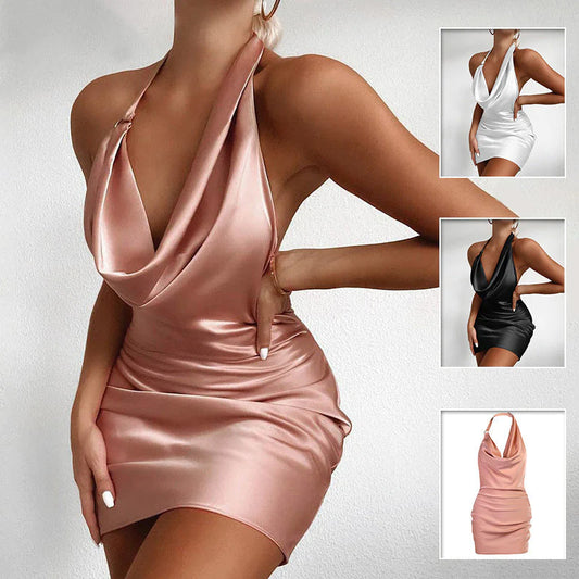 Pure Elegance | Sleeveless Backless Mini Dress