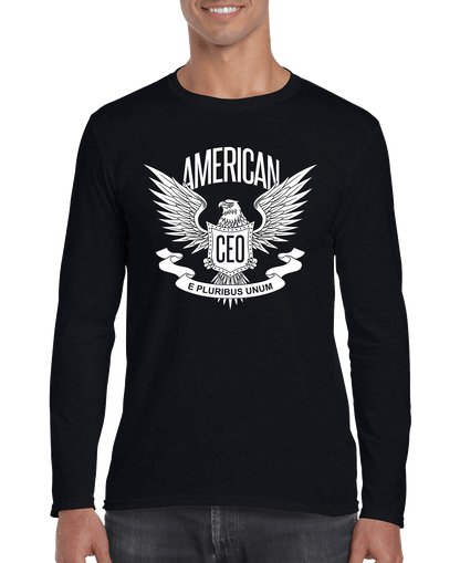 Pure Elegance | American CEO Patriotic Eagle Men's Long Sleeve Shirt