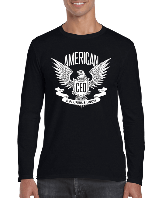 Pure Elegance | American CEO Patriotic Eagle Men's Long Sleeve Shirt