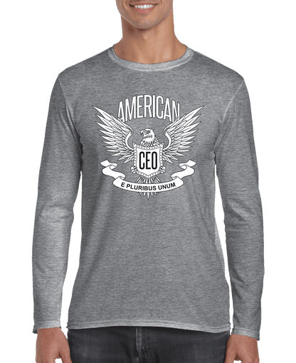 Pure Elegance | American CEO Patriotic Eagle Men's Long Sleeve Shirt