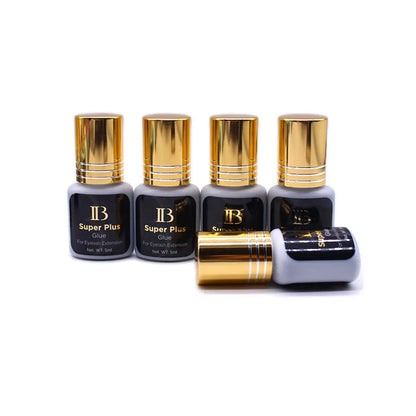 Pure Elegance | 5ml IB Super Plus Glue for Eyelash Extensions IBeauty Gold Cap Black Glue Original Korea Fast Drying Adhesive Makeup Tools Shop
