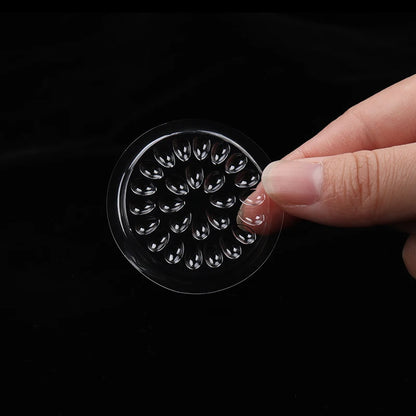 Pure Elegance | HOT 100 pcs Disposable Holder Sticker Glue Adhesive Pallet For Eyelash Extension Eyelash Makeup Tools Plastic Flower Eyelash