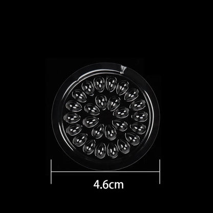 Pure Elegance | HOT 100 pcs Disposable Holder Sticker Glue Adhesive Pallet For Eyelash Extension Eyelash Makeup Tools Plastic Flower Eyelash