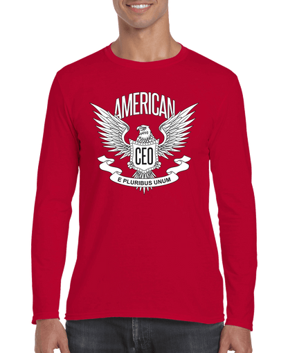 Pure Elegance | American CEO Patriotic Eagle Men's Long Sleeve Shirt