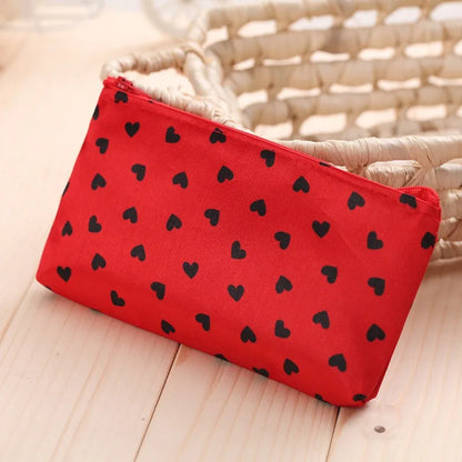 Pure Elegance | 1Pcs 18.5*11cm Hot Mini Heart Makeup Bag Women Portable Lipsticks Cosmetic Storage Pouch Ins Clear Ctue Small Make Up Bag