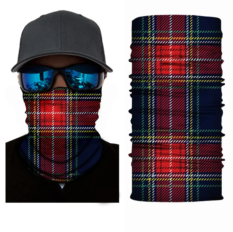 Pure Elegance | 3D Printed Christmas Turban Face Neck Warmer Seamless Scarf Bandana Outdoor Sport Sun Protection Ski Mask Santa Claus Tree D4-71