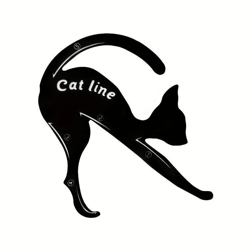 Pure Elegance | 2Pcs/set Easy To Make Up Eye Makeup Tool Eye Template Shaper Model Cat Line Stencils Eyeliner Card Cat Line Eyeliner Stencils