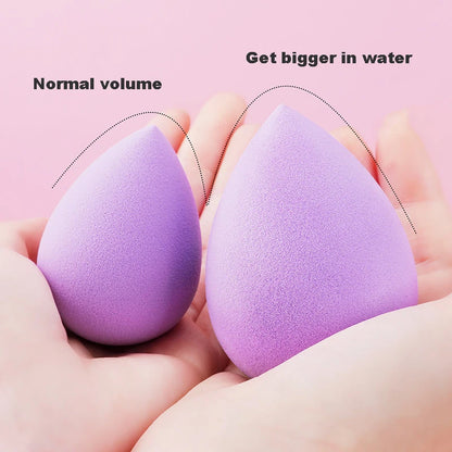 Pure Elegance | 4pcs Makeup Sponge Powder Puff Dry and Wet Combined Beauty Cosmetic Ball Foundation Powder Puff Bevel Cut Make Up Sponge Tools