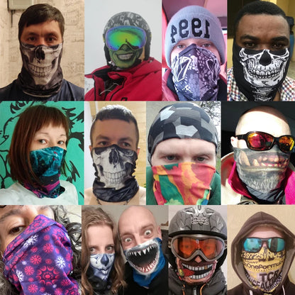 Pure Elegance | 3D Printed Christmas Turban Face Neck Warmer Seamless Scarf Bandana Outdoor Sport Sun Protection Ski Mask Santa Claus Tree