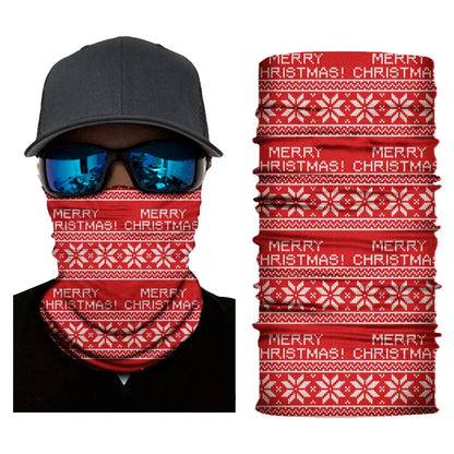 Pure Elegance | 3D Printed Christmas Turban Face Neck Warmer Seamless Scarf Bandana Outdoor Sport Sun Protection Ski Mask Santa Claus Tree D3-03