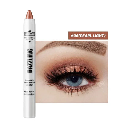 Pure Elegance | 12 Colors Pearlescent Eyeshadow Pencil Waterproof Long Lasting Glitter Shimmer Eye Shadow Pen Eyeliner Stick Eyes Makeup Tools 06