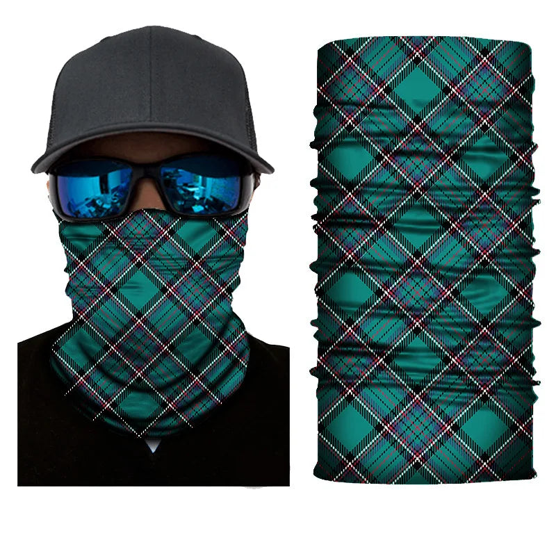 Pure Elegance | 3D Printed Christmas Turban Face Neck Warmer Seamless Scarf Bandana Outdoor Sport Sun Protection Ski Mask Santa Claus Tree D4-73