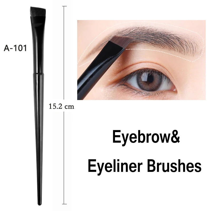 Pure Elegance | New 1-2pcs Blade Makeup Brushes Angled Thin Eyebrow Brush Flat Fine Eyeliner Brush Professional Liner Brow Beauty Make Up Tool 1pcs A101