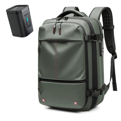 Pure Elegance | 17 Inch Laptop Travel Backpack | Vacuum Compression & Anti-Theft army green-Pumps