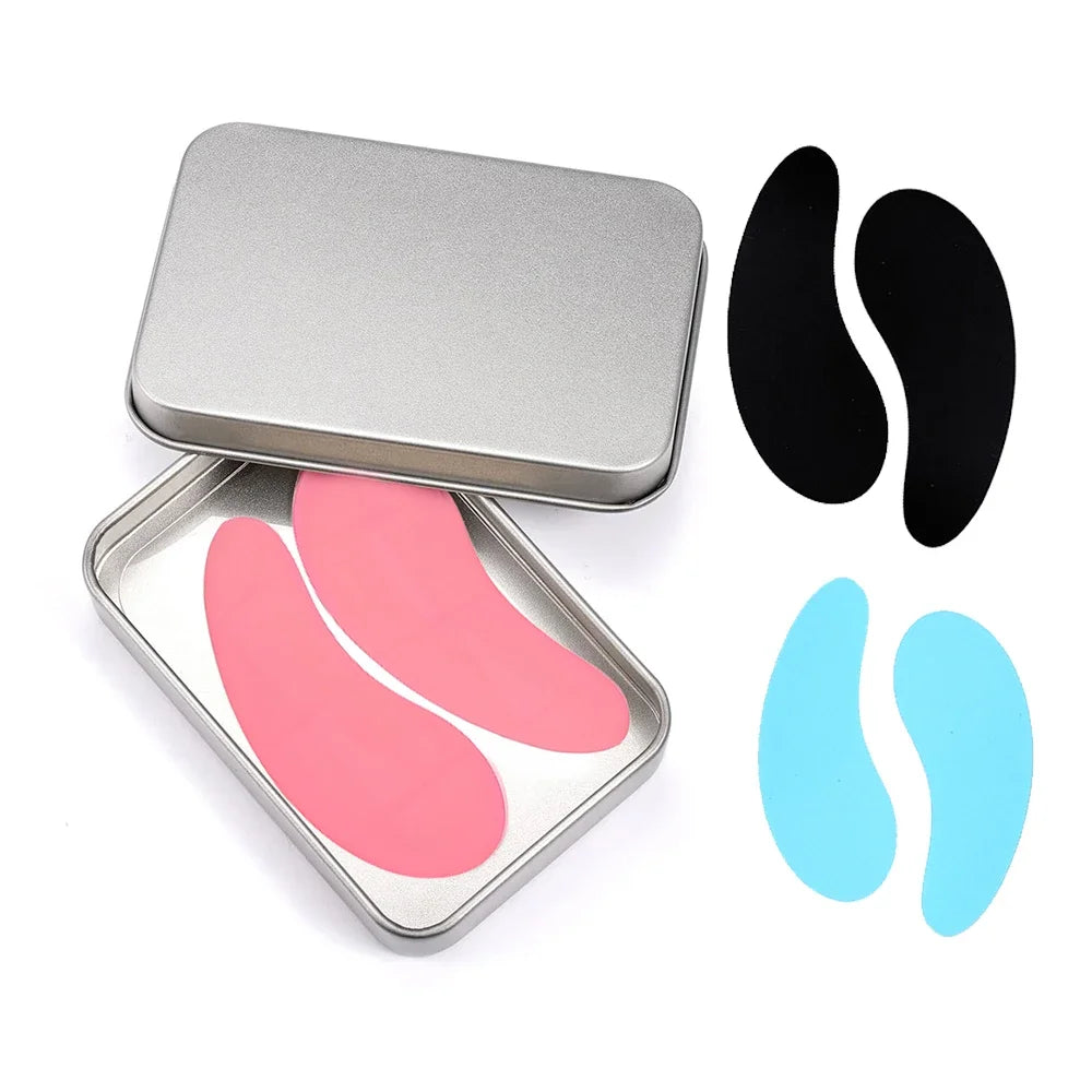 Pure Elegance | 3 Pairs Reusable Silicone Eye Pads with box Stripe Lash Lift Eyelash Extension Hydrogel Patches Under Eye Gel Patch Makeup Tools 3Pairs pad-Mixed D
