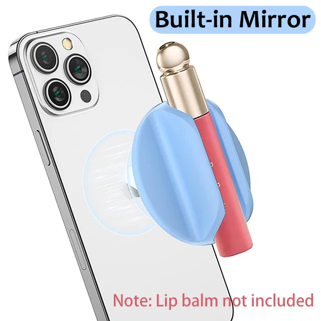 Pure Elegance | Grippopso Medium For Magsafe Cellphone Lipstick Holder Make Up Mirror Lip Blam Phone Stand Holder for IPhone Universal Bracket Blue