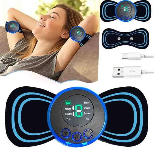 Pure Elegance | Intelligent Mini Electric Neck Massager Charging Portable Shoulder and Neck Neck Massage Patch with Multiple Adjustable Levels