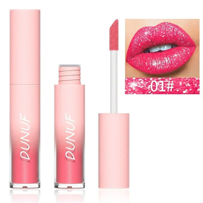 Pure Elegance | Waterproof Diamond Shimmer Glitter Lip Gloss 18 Colors Matte Glitter Liquid Lipstick Diamond Pearl Colour Lip Gloss Sexy Make Up 01
