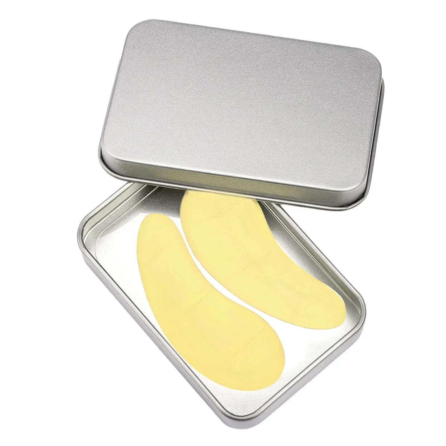 Pure Elegance | 3 Pairs Reusable Silicone Eye Pads with box Stripe Lash Lift Eyelash Extension Hydrogel Patches Under Eye Gel Patch Makeup Tools 3Pairs pad-Yellow