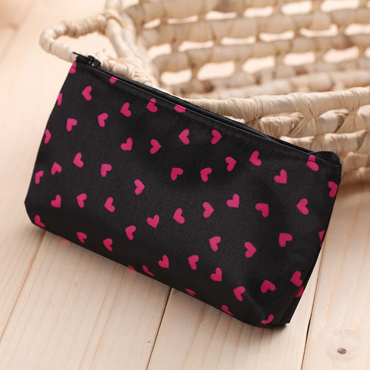 Pure Elegance | 1Pcs 18.5*11cm Hot Mini Heart Makeup Bag Women Portable Lipsticks Cosmetic Storage Pouch Ins Clear Ctue Small Make Up Bag