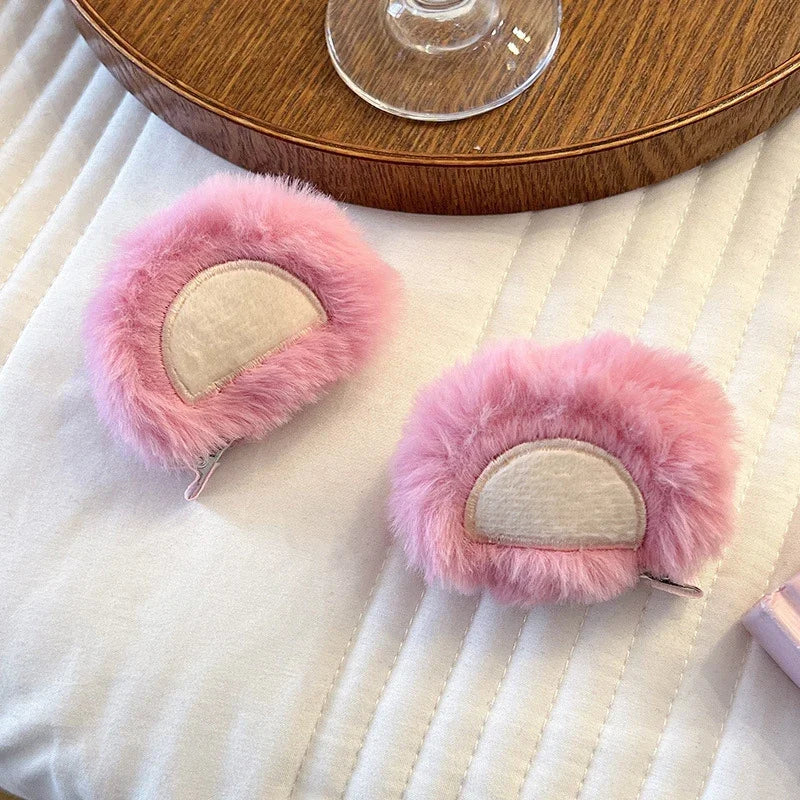 Pure Elegance | Kawaii Plush Bear Headband Lotso Strawberry Bear Plush Ears Headband Cartoon Face Wash Non-Slip Cute Headdress Baby Girl Gift Blue