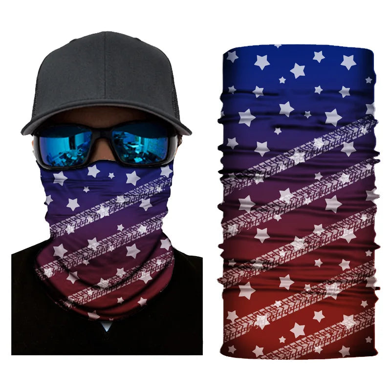 Pure Elegance | 3D Printed Christmas Turban Face Neck Warmer Seamless Scarf Bandana Outdoor Sport Sun Protection Ski Mask Santa Claus Tree D3-97