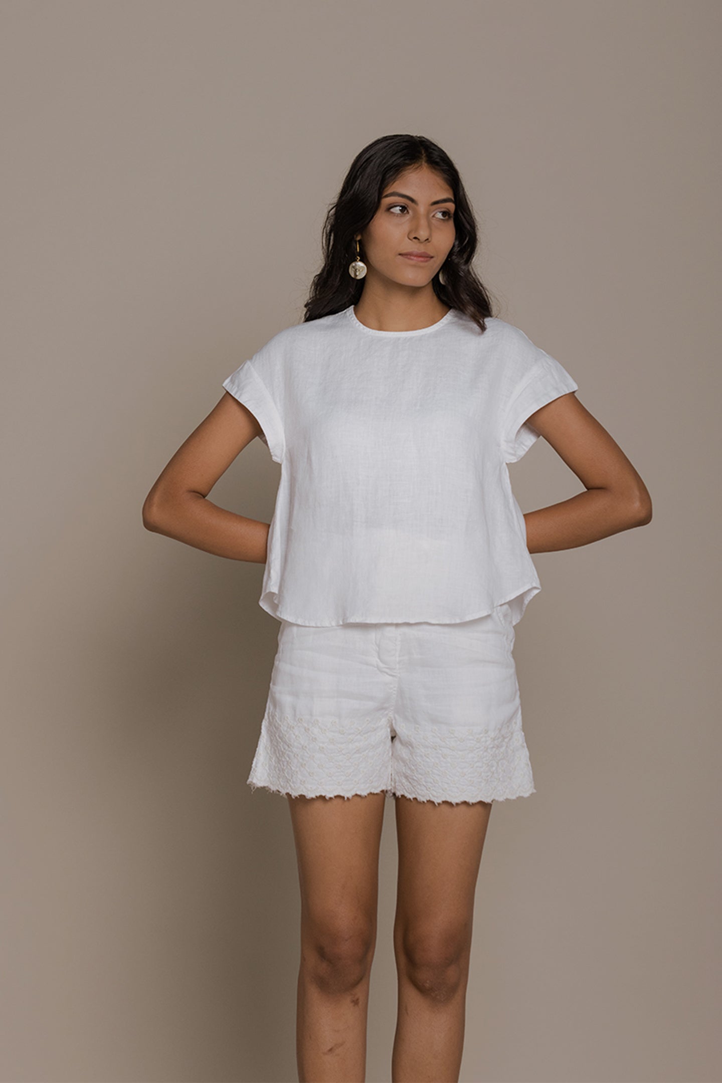 Pure Elegance | "Sandcastle Saturdays" White Top | 100% Hemp T-Shirt