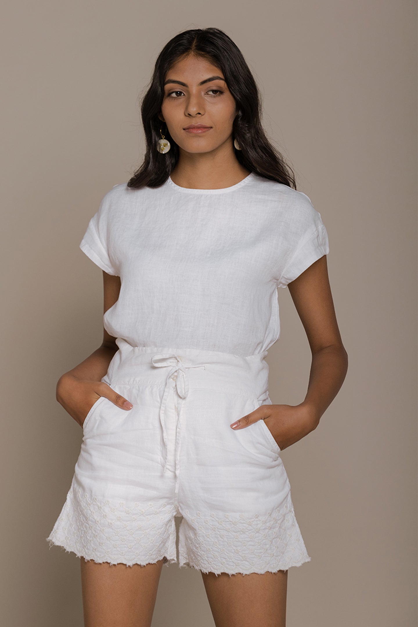 Pure Elegance | "Sandcastle Saturdays" White Top | 100% Hemp T-Shirt