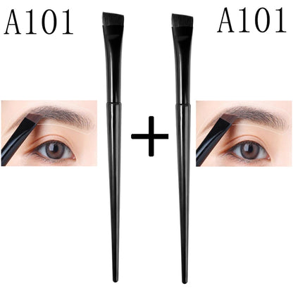 Pure Elegance | New 1-2pcs Blade Makeup Brushes Angled Thin Eyebrow Brush Flat Fine Eyeliner Brush Professional Liner Brow Beauty Make Up Tool 2pcs A101