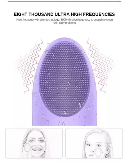 Pure Elegance | New Arrival Skin Cares Device Waterproofs Soft Silicones Facials Cleanings Brush Washings Massagers Electrics Face Cleanings