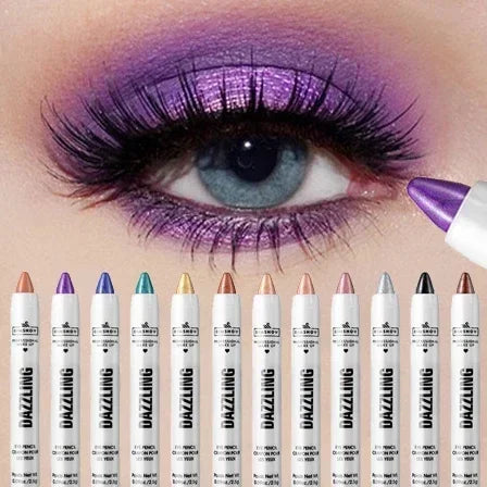 Pure Elegance | 12 Colors Pearlescent Eyeshadow Pencil Waterproof Long Lasting Glitter Shimmer Eye Shadow Pen Eyeliner Stick Eyes Makeup Tools