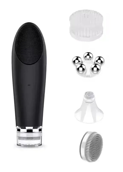 Pure Elegance | New Arrival Skin Cares Device Waterproofs Soft Silicones Facials Cleanings Brush Washings Massagers Electrics Face Cleanings black